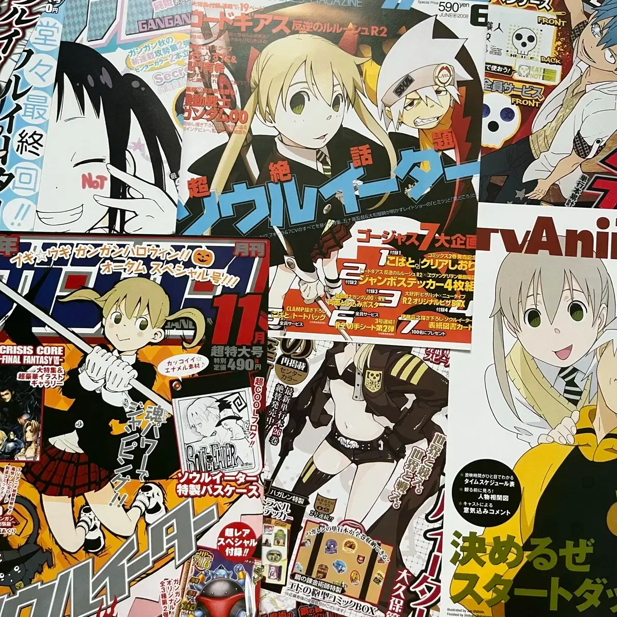 ソウルイーターA4ポスター5枚|漫画キッドつぐみマカ雑誌表紙日本古典